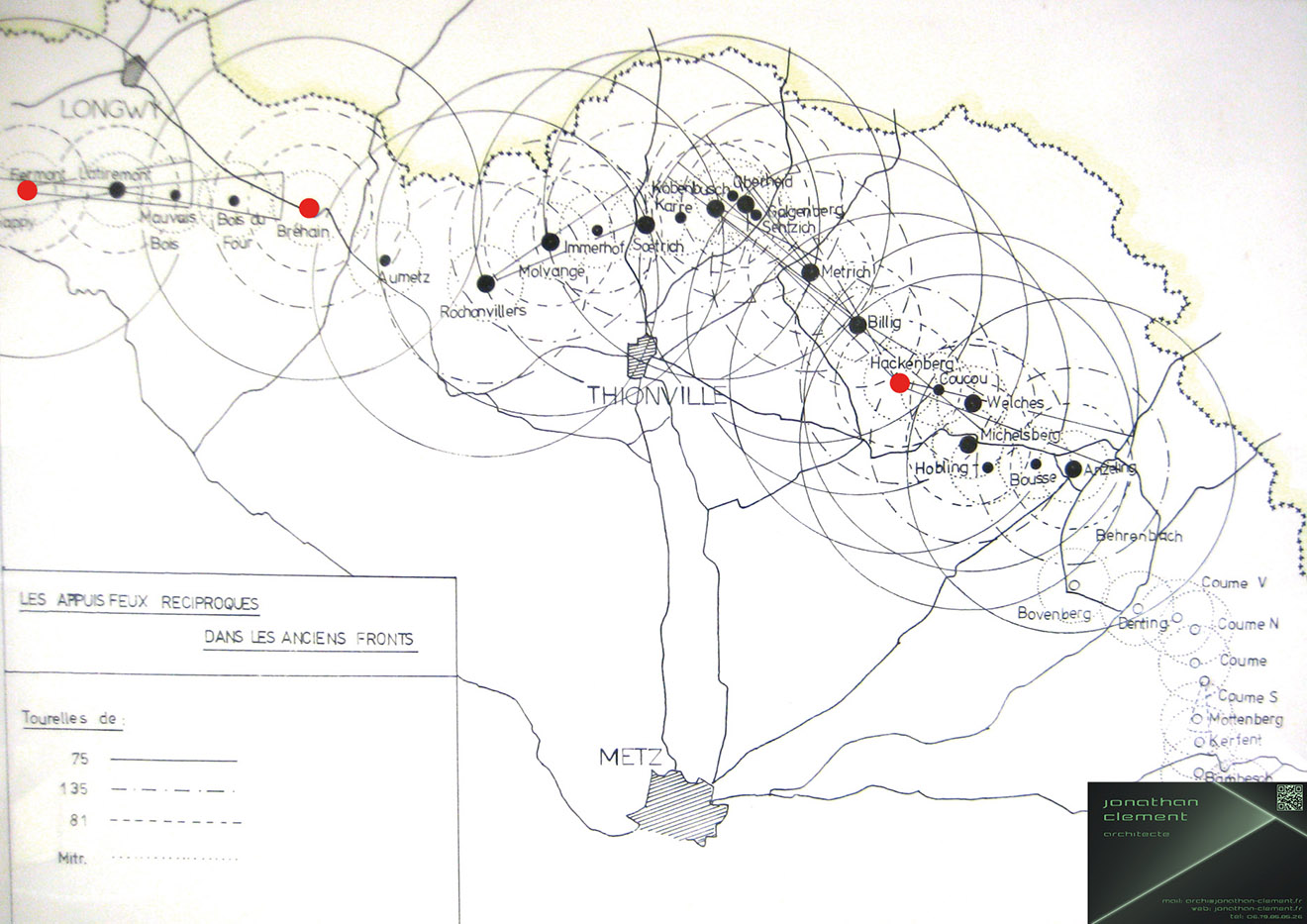 POSITION DES FORT DE LA LIGNE MAGINOT